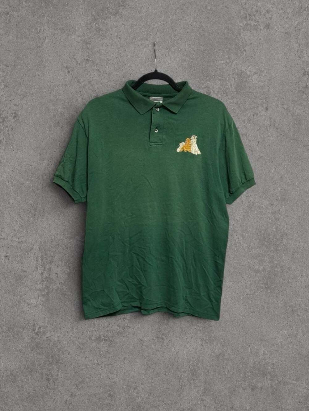 Vintage Hanes Activewear Faded Green Polo
